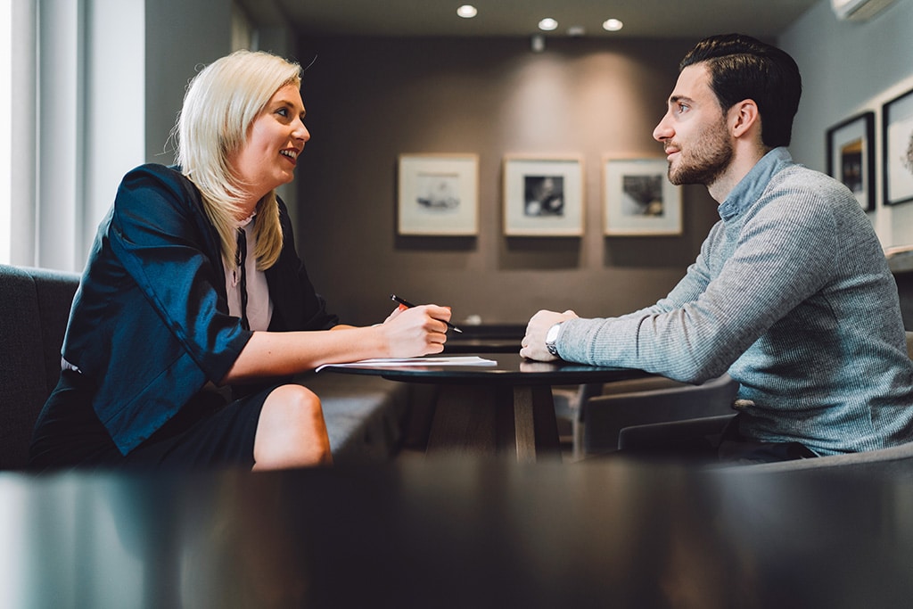 tax lawyer having a meeting with a client